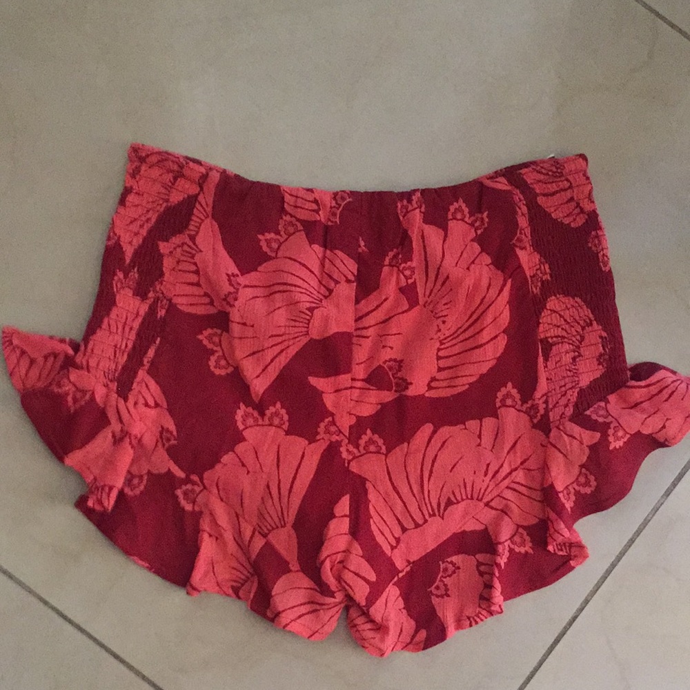 NWT free people ruffle shorts floral - Picture 2 of 4